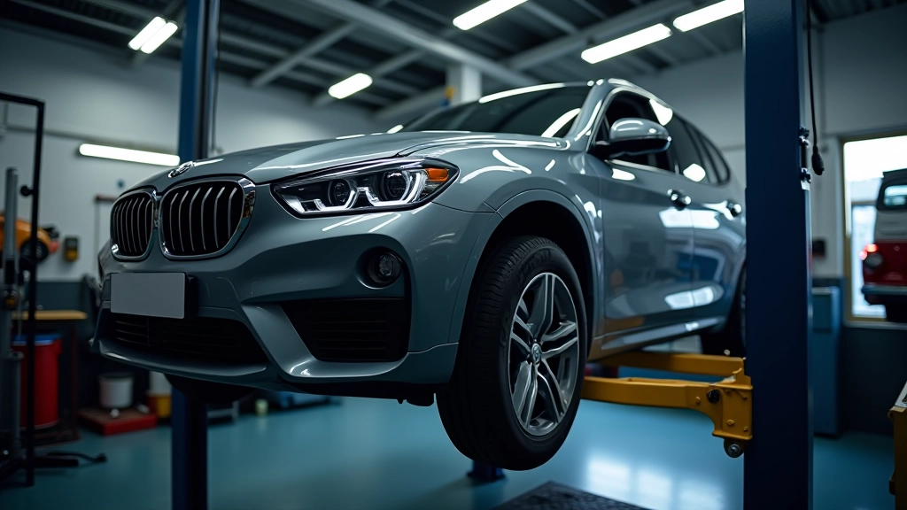 Vehicle under maintenance